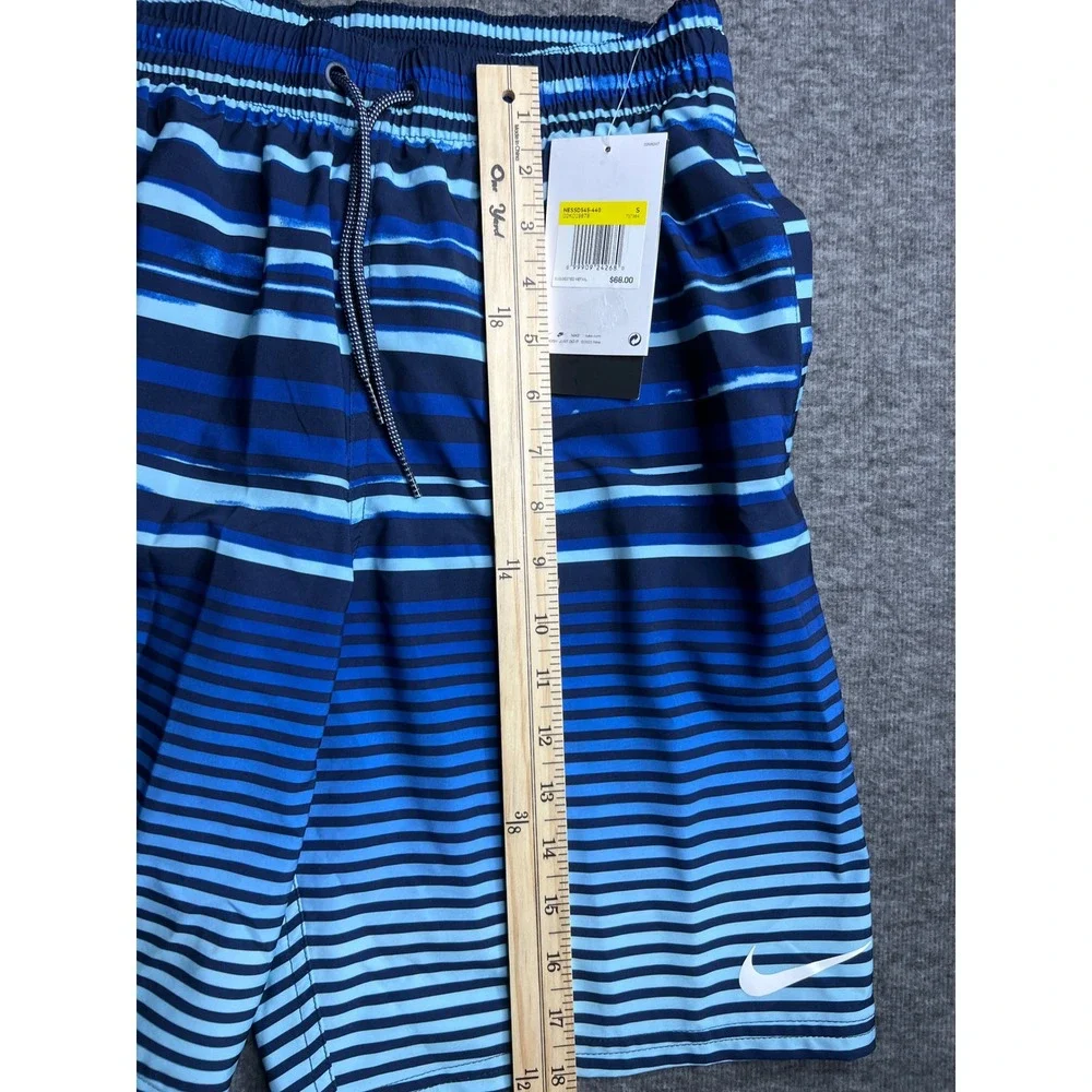 Nike Mens Swim Volley Shorts Blue Ombre Striped Trunks NESSD545-440 Small NWT